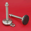 Adjustable Levelling feet - stainless steel with 10mm diam. stem and a rubber base pad